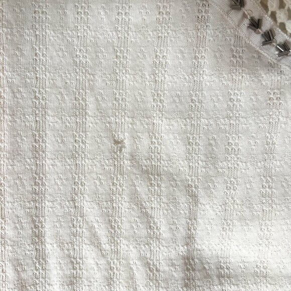 Free People Trinity Cream Crotchet Embellished Tank Top - Picture 4 of 5